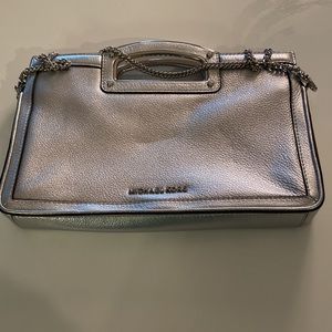 Michael Kors silver clutch